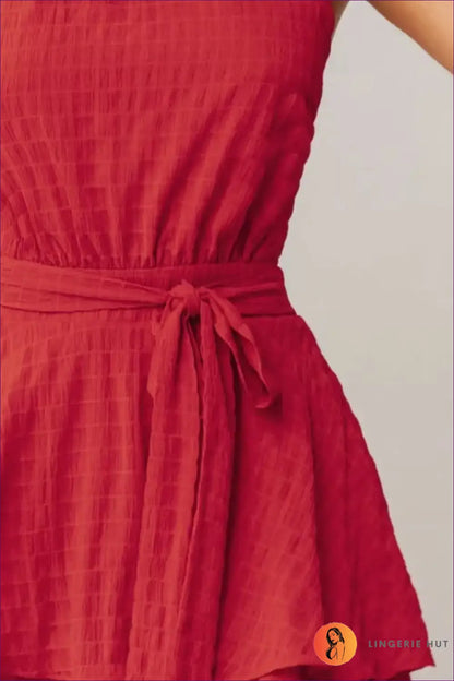 Ruffle A-line Mini Dress - Effortless Elegance - Dresses - Lingerie Hut - Casual • Chiffon • Evening Wear