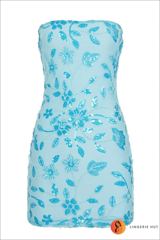 Sage Green Sweetheart Mini Dress - Ruffle Hem - s / Blue - Boho • Chiffon • just in • Lingsharp
