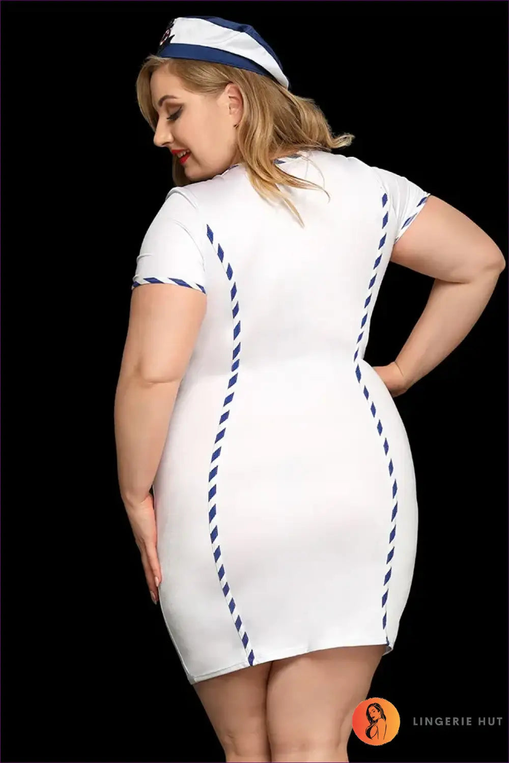 Sailor Costume with Nautical Piping Detail - Classic Glamour - 01 / Xxl - just in • Party • Role Play • Theme Parties