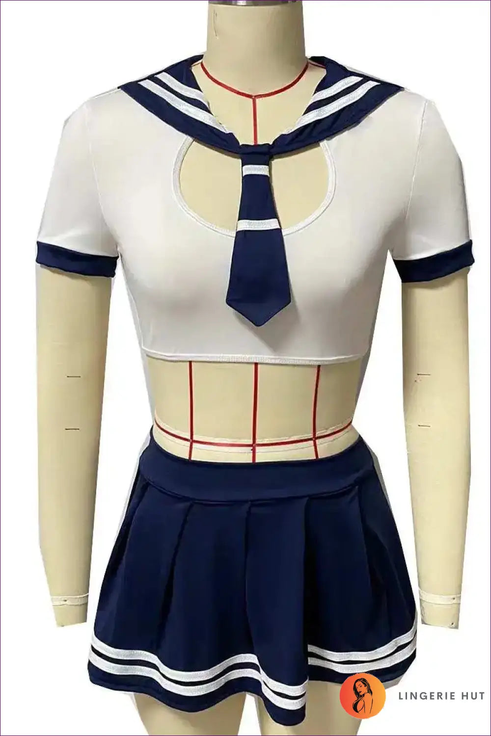 Sailor Costume Outfit Set - Nautical Nights Festival Fun - 01 / s - Lingerie Hut - Clubwear • Crop • Cutout • Mini