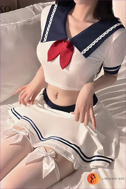 Sailor Student Costume Set - Playful Anime Inspiration - Outfit - Everyday • Mini • Night in • Polyester - Lingerie Hut