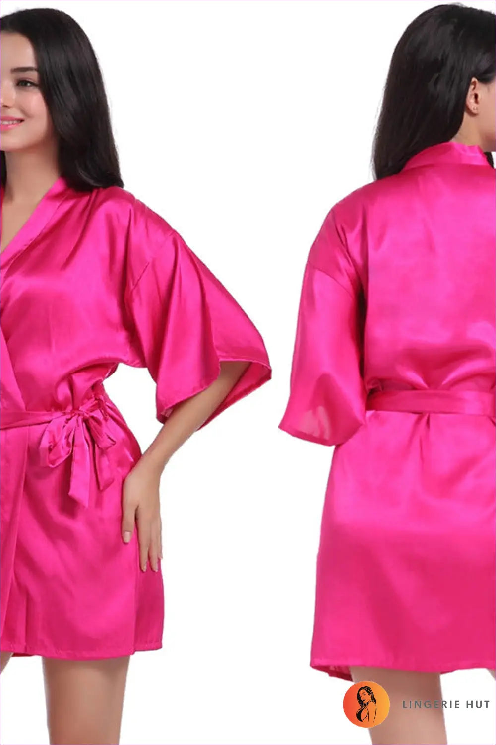 Elevate Your Loungewear With Our Satin Belted Short Sleeve Robe. Luxurious Satin, Tie Waist Belt, And Chic