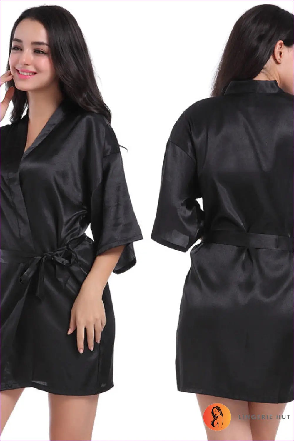 Elevate Your Loungewear With Our Satin Belted Short Sleeve Robe. Luxurious Satin, Tie Waist Belt, And Chic