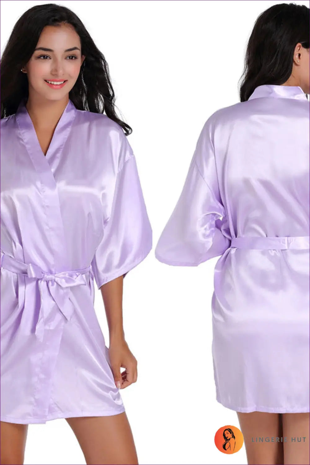 Elevate Your Loungewear With Our Satin Belted Short Sleeve Robe. Luxurious Satin, Tie Waist Belt, And Chic