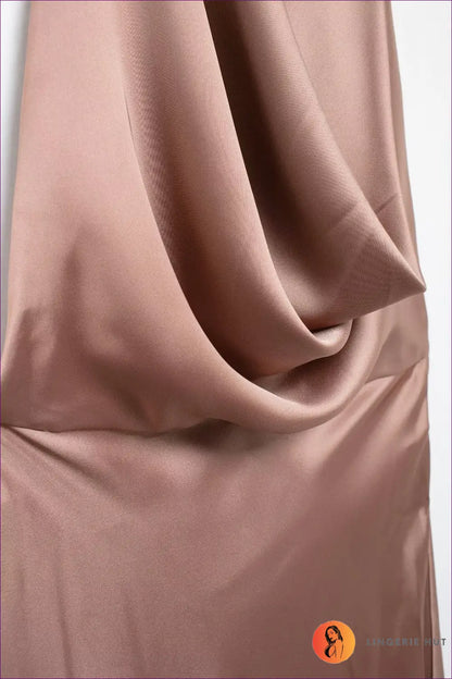 Satin Cowl Neck Maxi Dress - Effortless Elegance for All Season, Dress, Glamour, Maxi, n