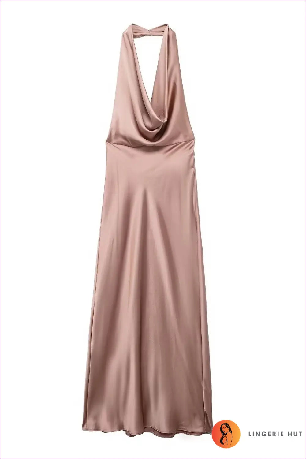 Satin Cowl Neck Maxi Dress - Effortless Elegance for All Season, Dress, Glamour, Maxi, n