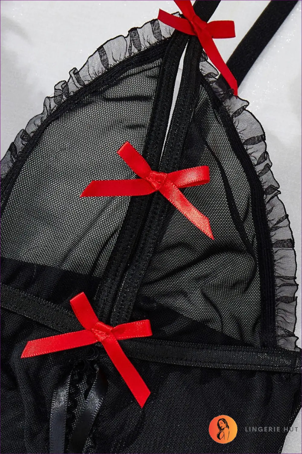 Satin Lace-up Babydoll - Playful Boudoir Energy - Lingerie Hut - Cutout • Date Night • Garter