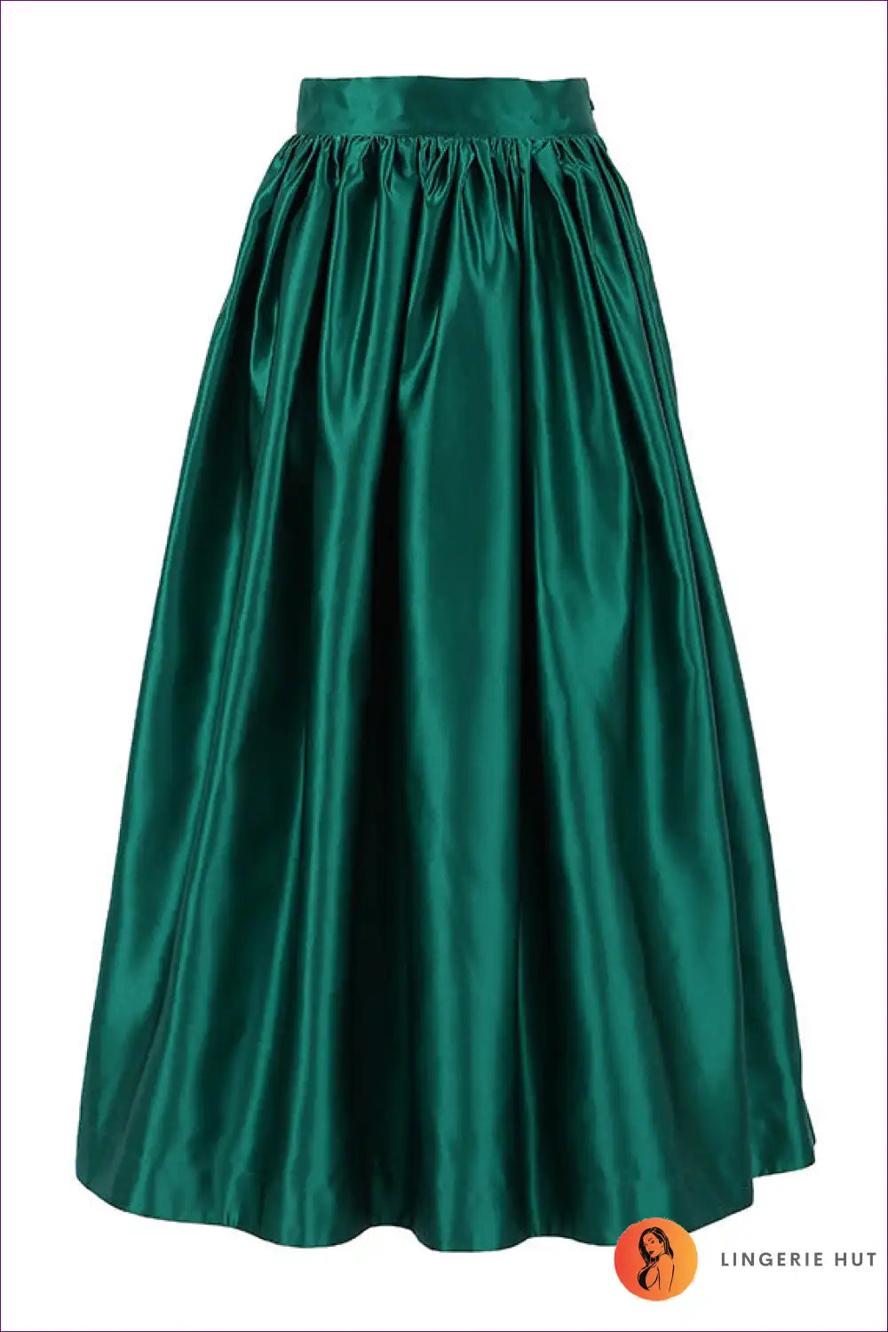 Satin A-line Maxi Skirt with Belted Waist - Elegant Occasions for A-line, All Season, Everyday, Formal Wear,