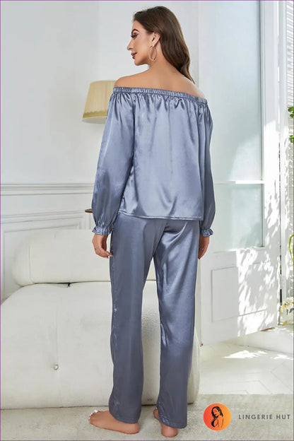 Satin Loungewear Set - Effortless At-home Elegance - Lingerie Hut - All Season • Autumn • Casual • Modest