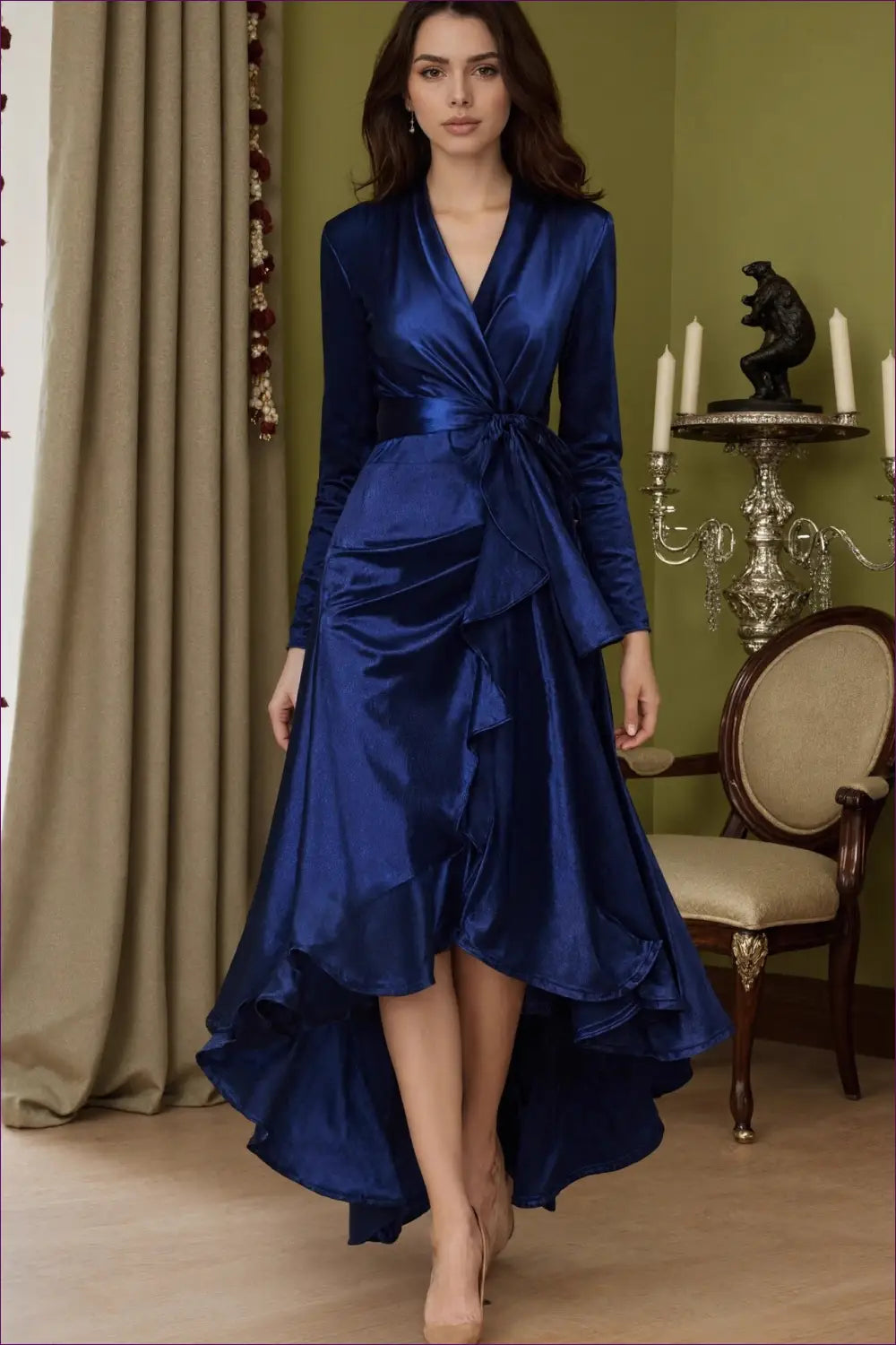 Satin Maxi A-line Dress - Understated Glamour - Dresses - Lingerie Hut - Autumn • Evening Wear • Formal