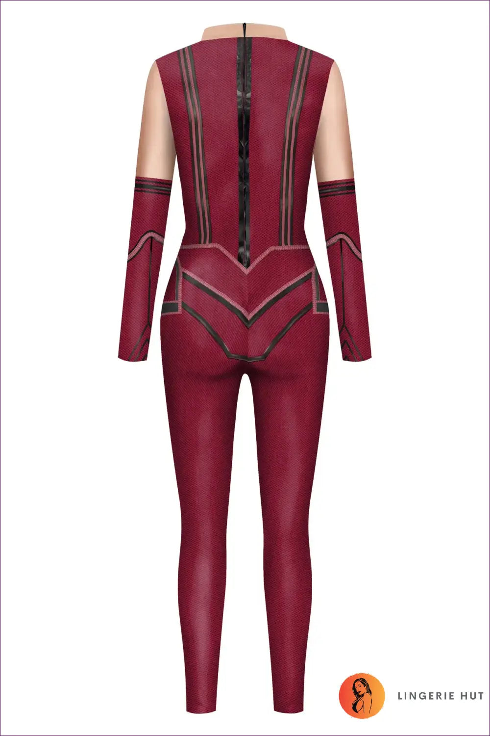 Scarlet Witch Costume Jumpsuit - Fantasy Roleplay Ready - Cutout • Halloween • Party - Lingerie Hut