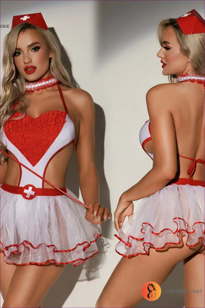 School Girl Costume with Ruffle Trim - Weekend Tease for Boudoir, Costume, Crop, just In, Mini