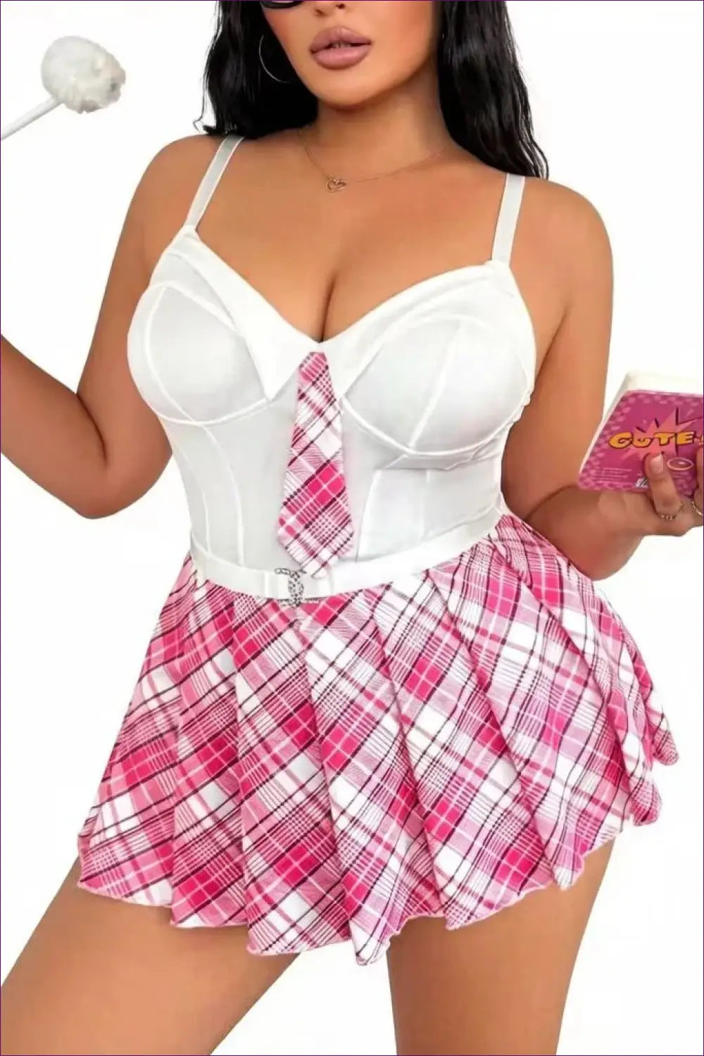 Schoolgirl Costume with Belted Bustier Top - Playful Sweetness - Halloween • just in • Party • Role Play - Lingerie Hut