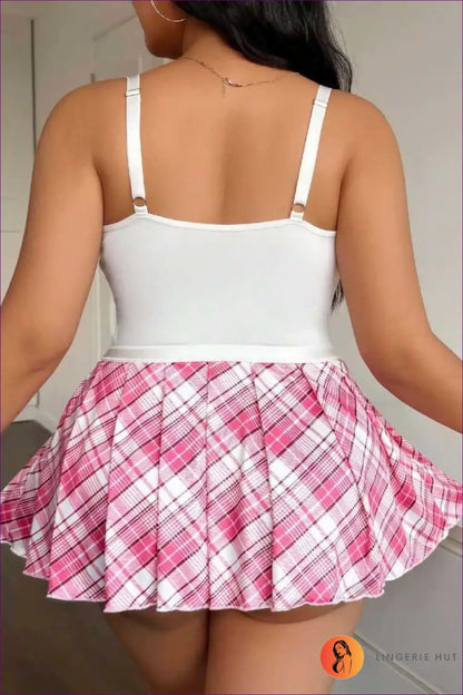 Schoolgirl Costume with Belted Bustier Top - Playful Sweetness - Halloween • just in • Party • Role Play - Lingerie Hut