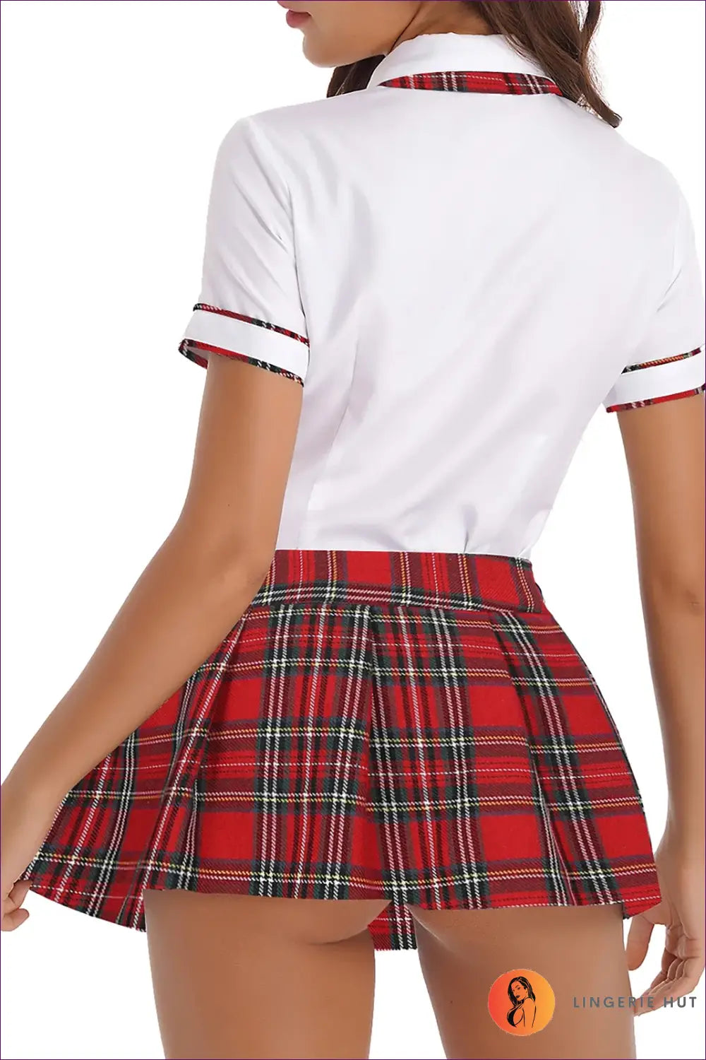 Schoolgirl Costume with Necktie Uniform Set - Honor Roll Chic - Halloween • just in • Party • Role Play - Lingerie Hut