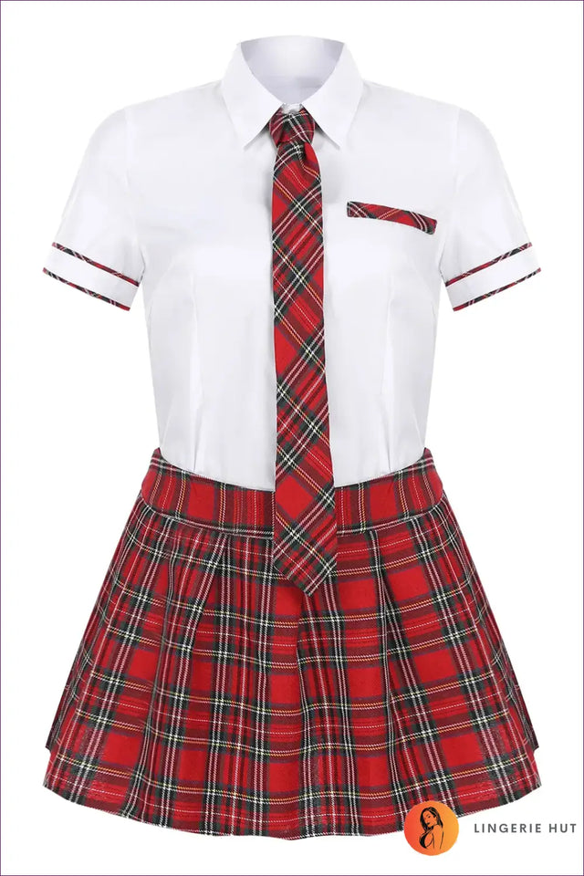 Schoolgirl Costume with Necktie Uniform Set - Honor Roll Chic