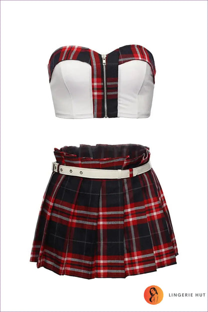Schoolgirl Costume Outfit Set - Fresh Take on Iconic Roleplay - 01 / one Size - Lingerie Hut - Boudoir • Crop • Mini