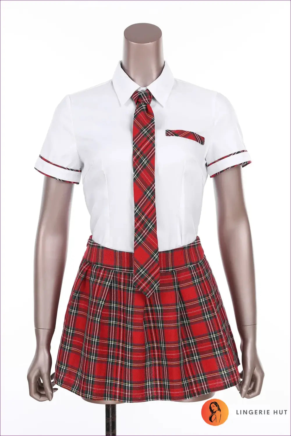 Schoolgirl Costume Set with Mini Skirt - Classic Play Vibe - Outfit - Lingerie Hut - Everyday • Party • Plus Size