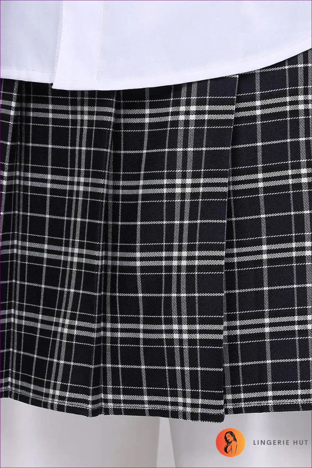 Schoolgirl Uniform Costume with Shirt & Plaid Skirt - Cosplay Classic for Casual, Costume, Everyday, Floral,