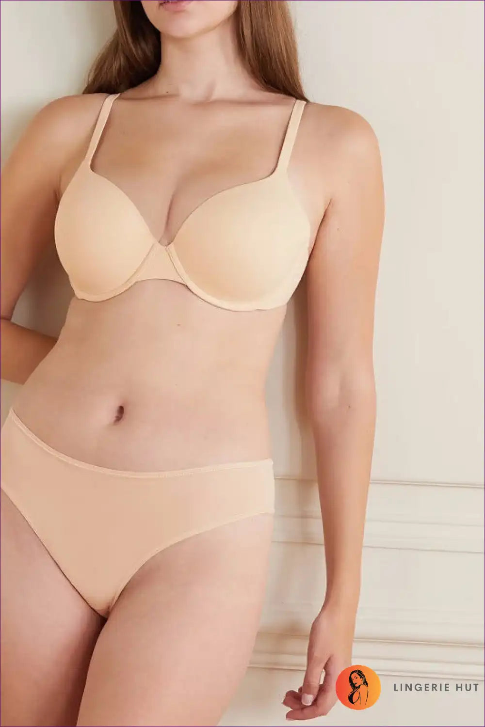 Seamless Push-up Bra Set with Hipster Briefs - Everyday Smoothing for Bodycon, Set, Casual, Everyday,