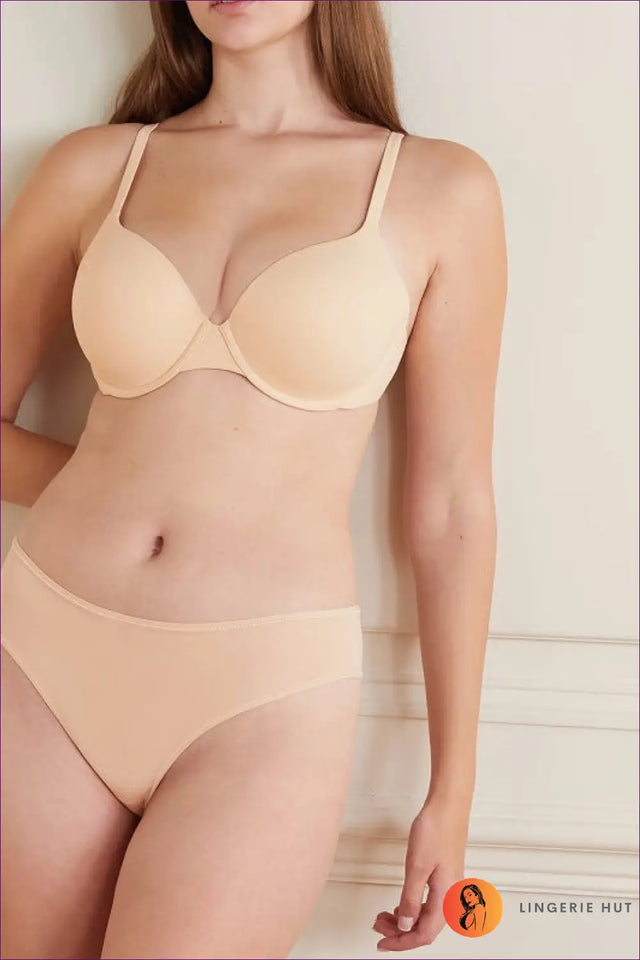 Seamless Push-Up Bra Set with Hipster Briefs - Everyday Smoothing
