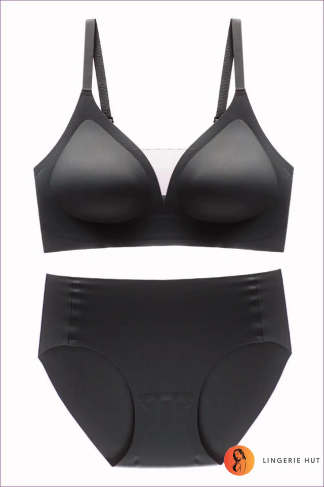 Seamless Soft Support Bra and High Waist Brief Set - Modern Basics