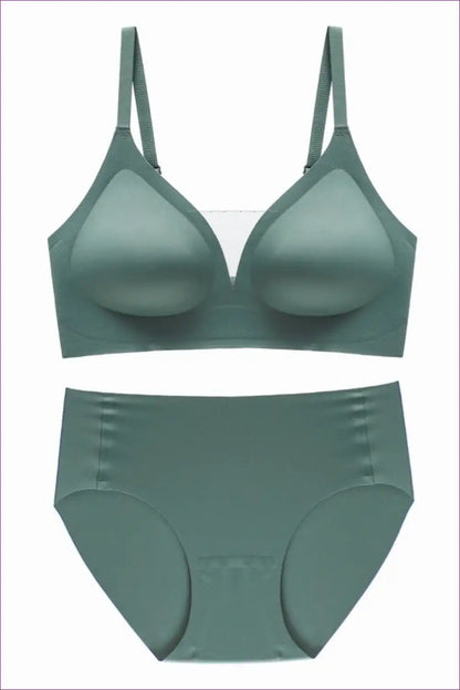 Seamless Soft Support Bra and High Waist Brief Set - Modern Basics for Set, Casual, Everyday, just In,