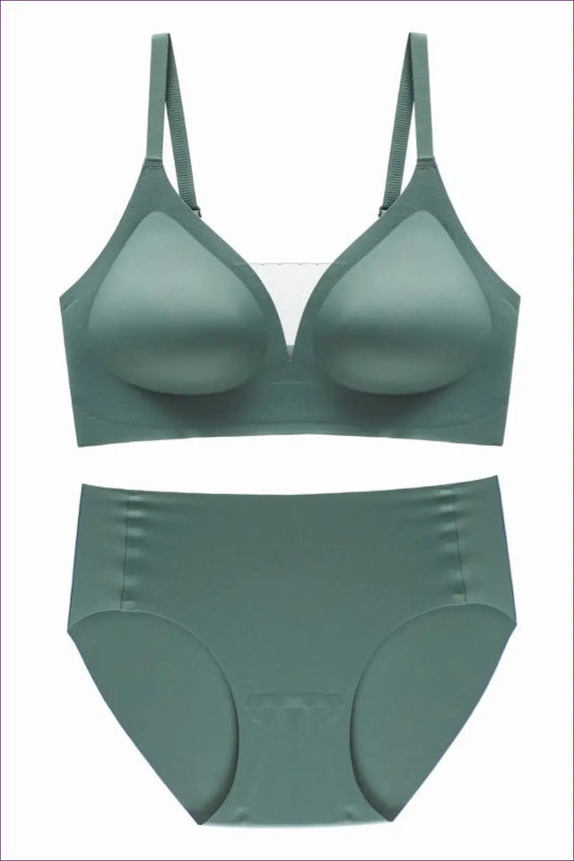 Seamless Soft Support Bra and High Waist Brief Set - Modern Basics