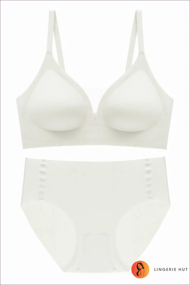 Seamless Soft Support Bra and High Waist Brief Set - Modern Basics