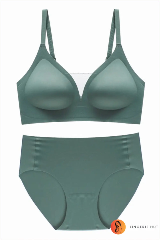 Seamless Soft Support Bra and High Waist Brief Set - Modern Basics