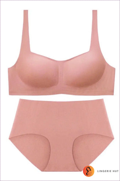 Seamless Square Neck Bra Set - Effortless Everyday Comfort for Set, Casual, Everyday, just In, Loungewear