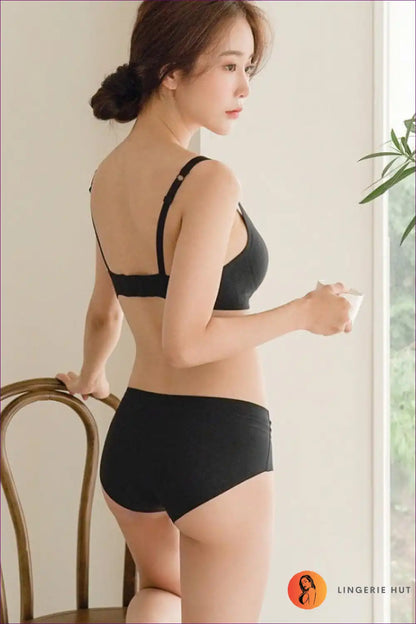 Seamless Square Neck Bra Set - Effortless Everyday Comfort for Set, Casual, Everyday, just In, Loungewear