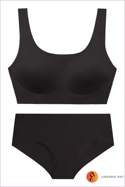 Seamless u Collar Wireless Bra and Hipster Set - Effortless Modern for Set, Casual, Everyday, just In,