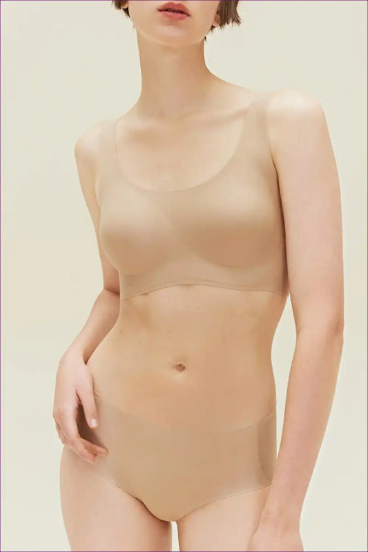 Seamless u Collar Wireless Bra and Hipster Set - Effortless Modern for Set, Casual, Everyday, just In,