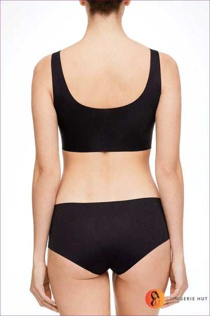 Seamless u Collar Wireless Bra and Hipster Set - Effortless Modern for Set, Casual, Everyday, just In,