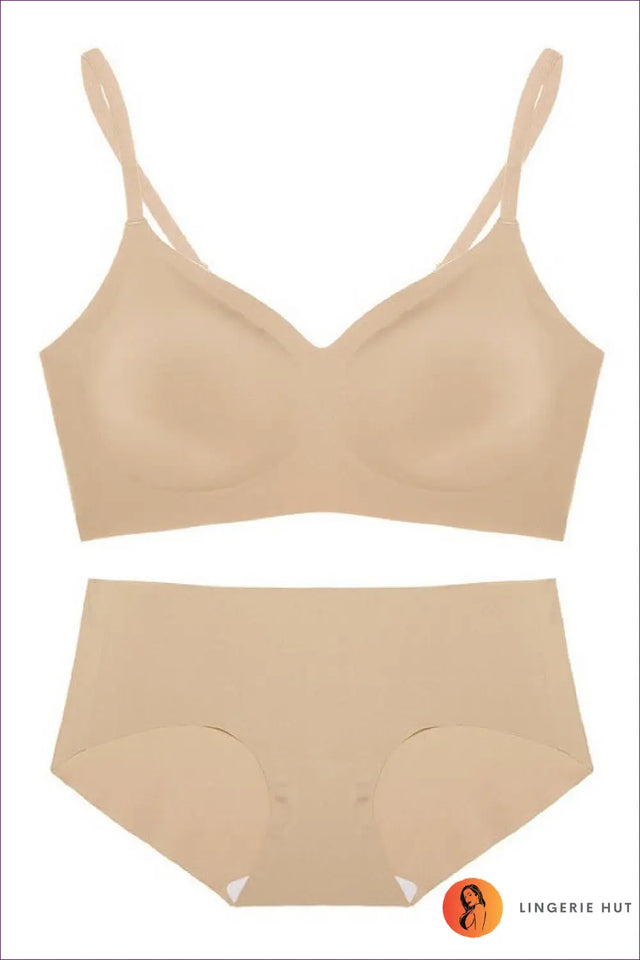 Seamless V Neck Bra Set with Cross Back - Everyday Freedom