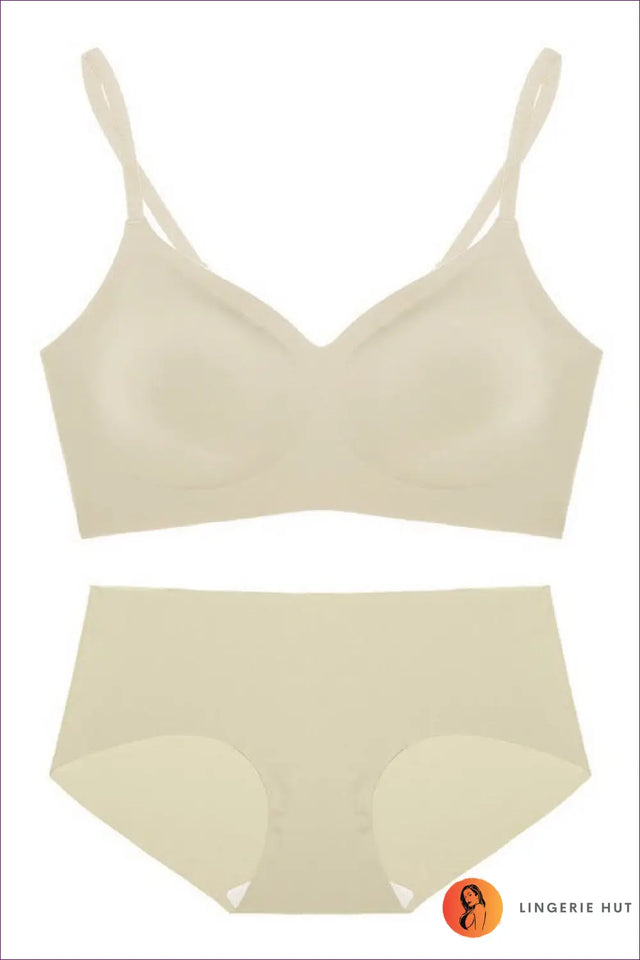 Seamless V Neck Bra Set with Cross Back - Everyday Freedom