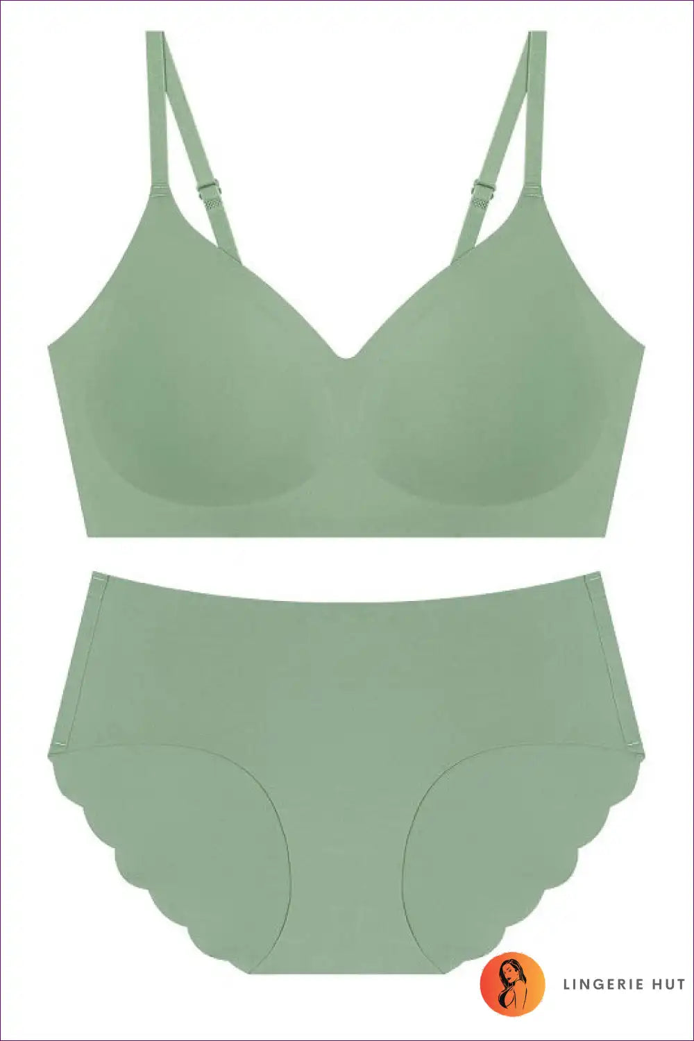 Seamless Wireless Push-up Bra and Hipster Set - All Day Ease for All Season, Bra, Set, Casual, Everyday