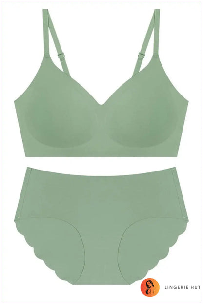 Seamless Wireless Push-up Bra and Hipster Set - All Day Ease for All Season, Bra, Set, Casual, Everyday