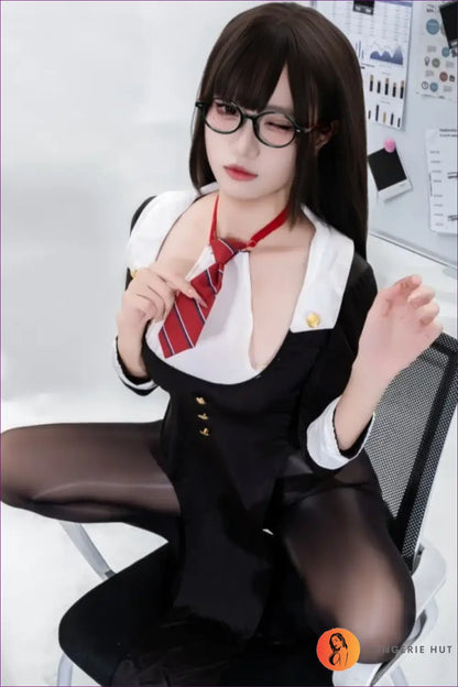 Secretary Costume with Sheer Leg Slit - Bold Office Command - just in • Party • Role Play • Theme Parties - Lingerie Hut