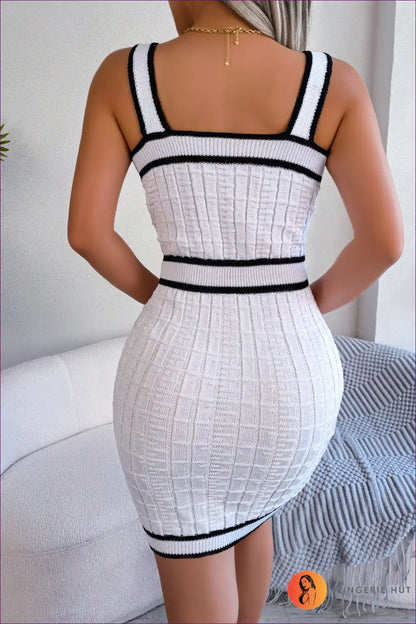 Elevate Your Style With Our Sensual Square Neck Bodycon Dress. Designed For Timeless Elegance And Ultimate