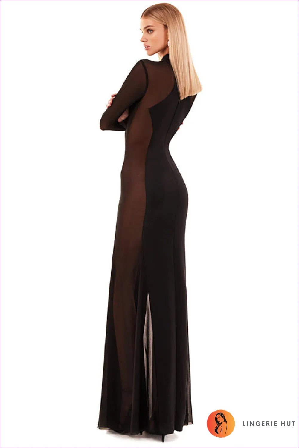 Unleash Your Inner Seductress With Our Sensuous Mesh Stitched Fishtail Dress. Captivate The Crowd Mesh
