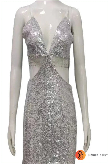 Sequin Bodycon Mini Dress - the one They’ll Ask About - Dresses - Lingerie Hut - Clubwear • Cutout • Glamour