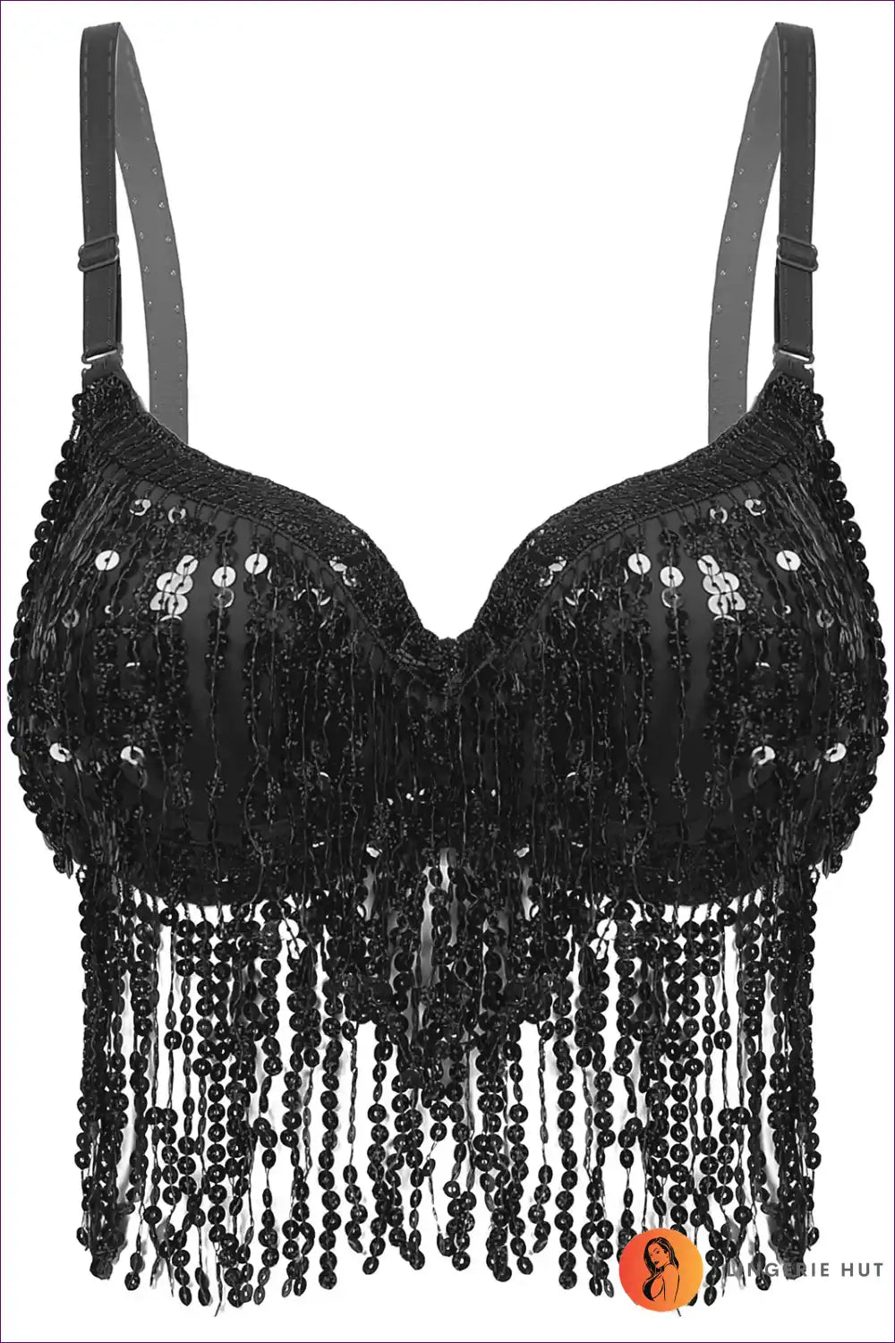 Sequin Bra Top with Beaded Detail - Festival Energy for Boho, Clubwear, Crop, Evening Wear, Glamour