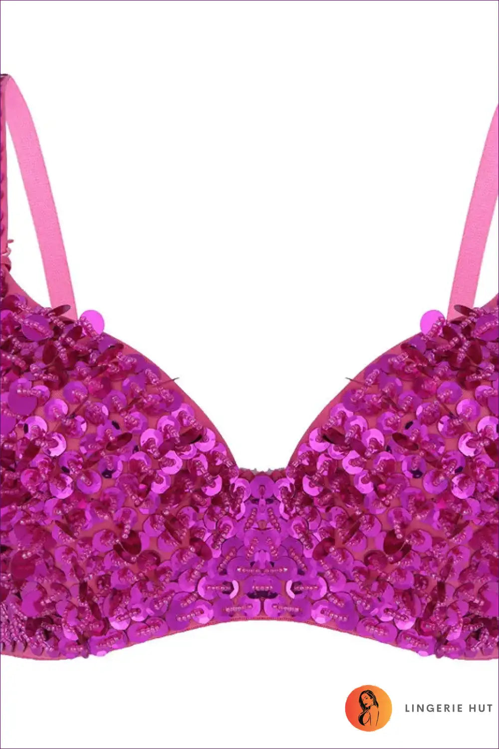 Sequin Bra Top with Beaded Detail - Festival Energy for Boho, Clubwear, Crop, Evening Wear, Glamour