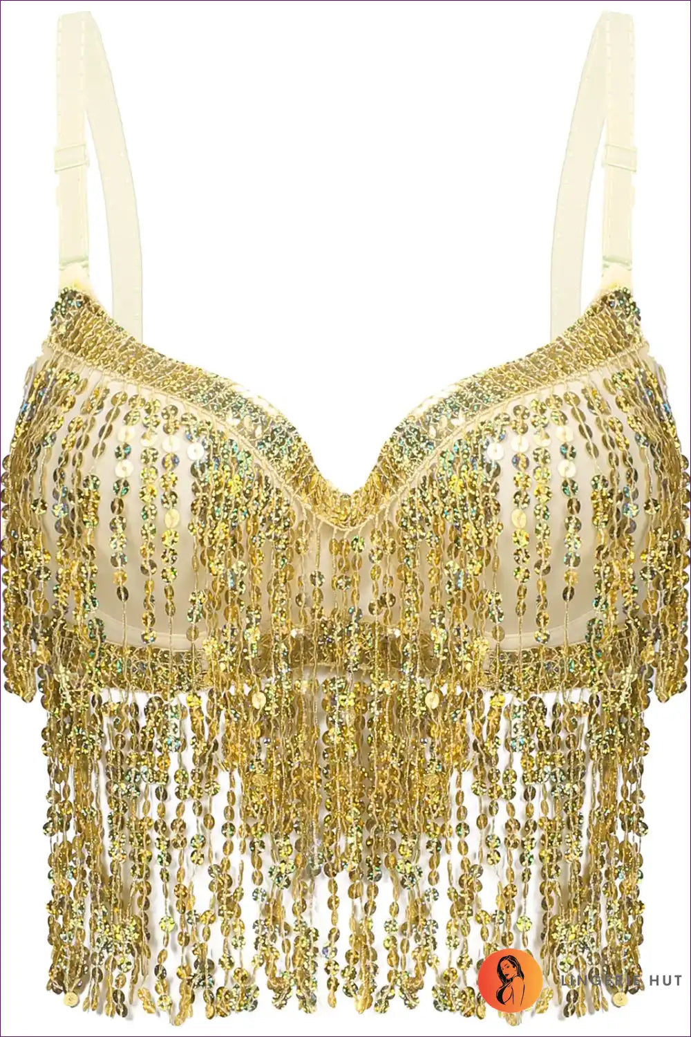 Sequin Bra Top with Beaded Detail - Festival Energy for Boho, Clubwear, Crop, Evening Wear, Glamour