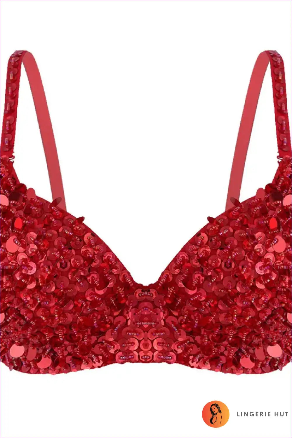 Sequin Bra Top with Beaded Detail - Festival Energy for Boho, Clubwear, Crop, Evening Wear, Glamour