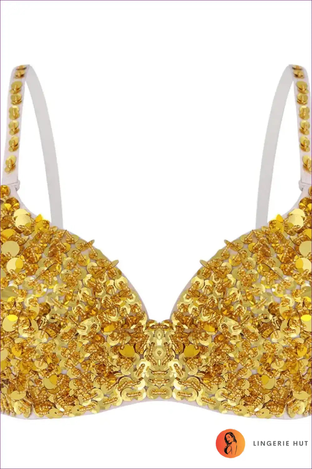 Sequin Bra Top with Beaded Detail - Festival Energy for Boho, Clubwear, Crop, Evening Wear, Glamour