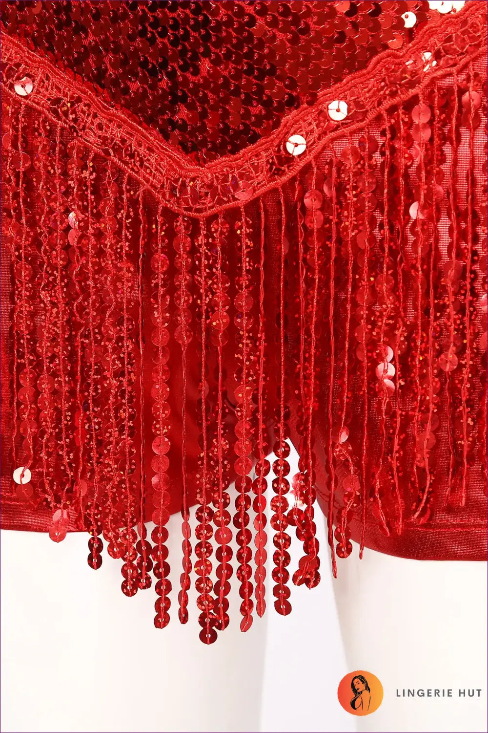 Sequin Fringe Dance Bodysuit - the one They’ll Ask About - Lingerie Hut - Activewear • Backless • Clubwear • Cutout