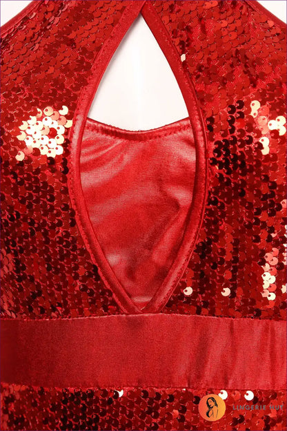 Sequin Fringe Dance Bodysuit - the one They’ll Ask About - Lingerie Hut - Activewear • Backless • Clubwear • Cutout